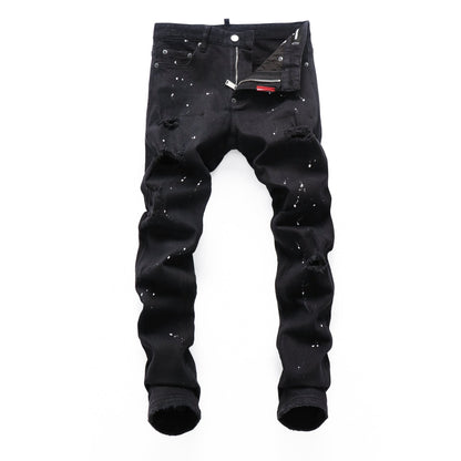 Paint splatter detail jeans
