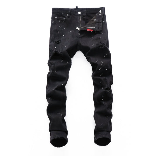 Paint splatter detail jeans