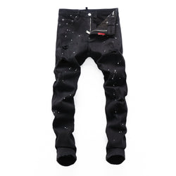 Paint splatter detail jeans