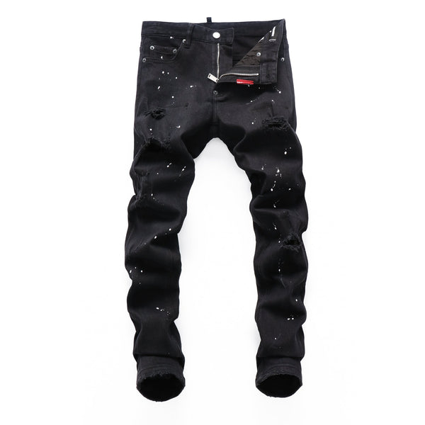 Paint splatter detail jeans