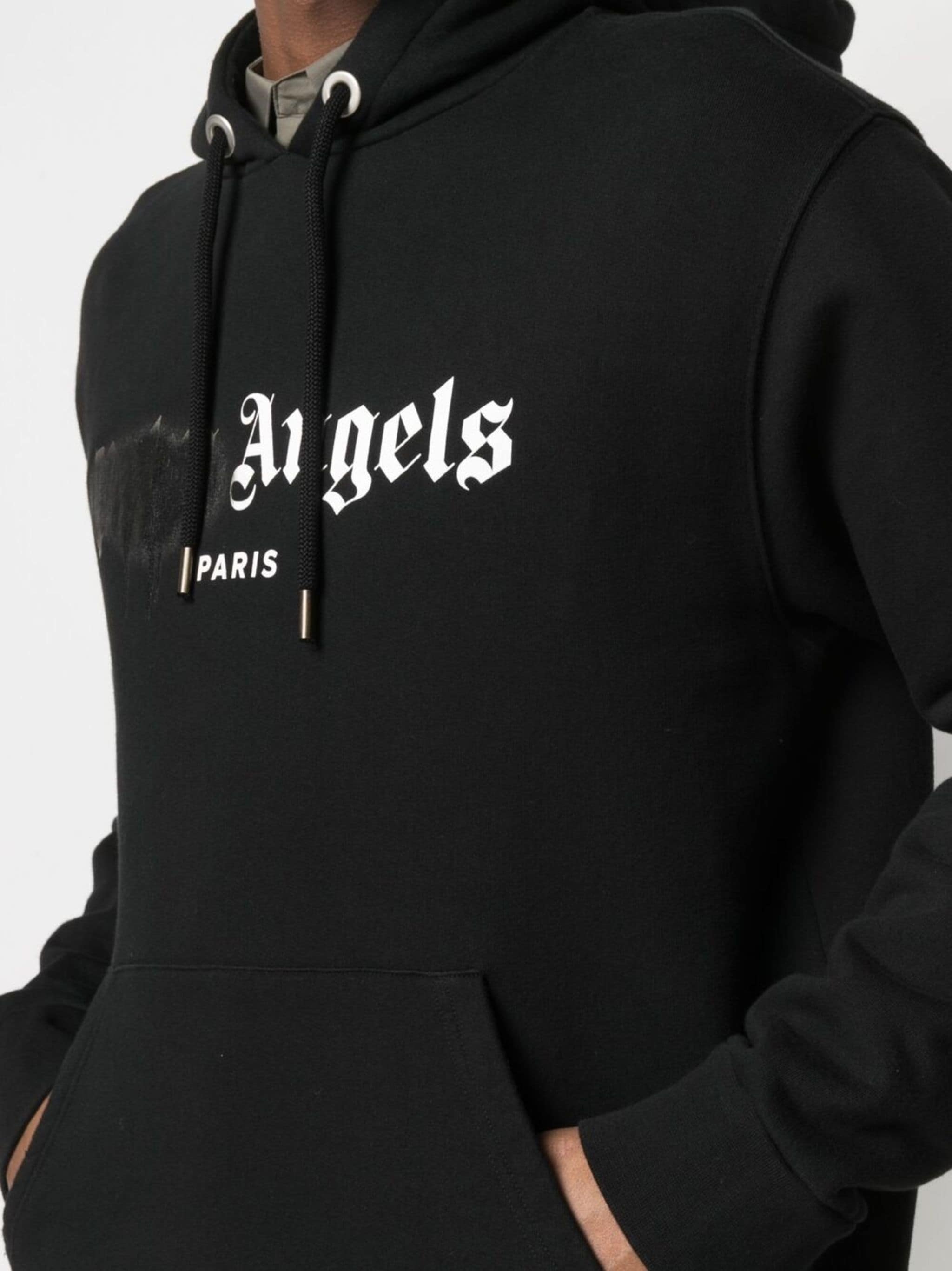 Paris Sprayed Logo Hoodie