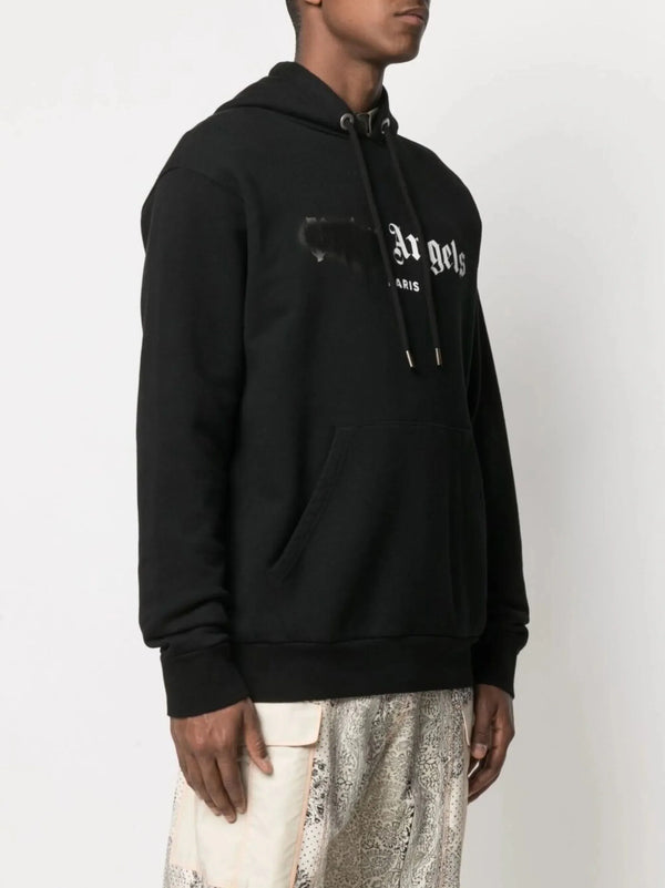 Paris Sprayed Logo Hoodie