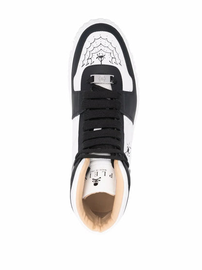 Panelled Spider Print Sneakers