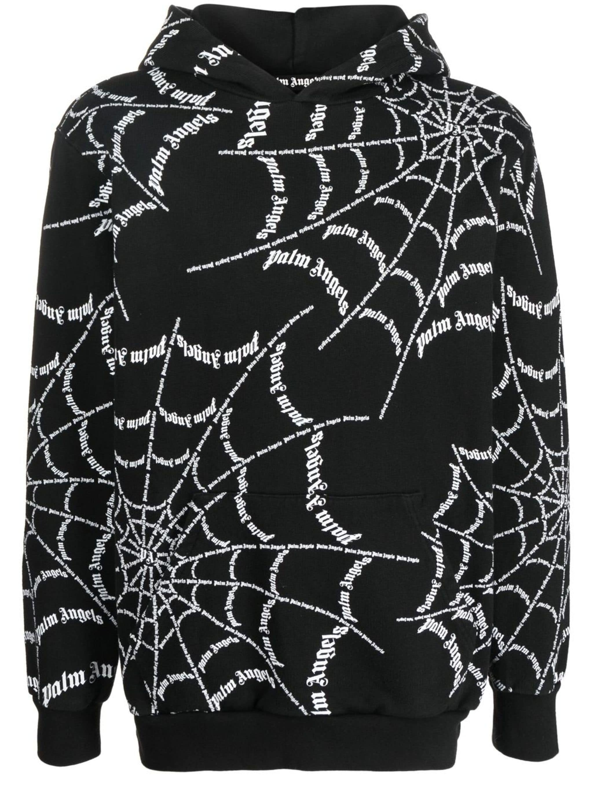 Spider Web Print Hoodie
