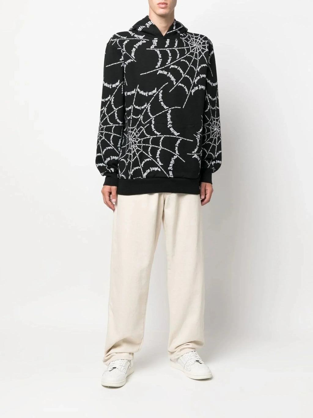 Spider Web Print Hoodie