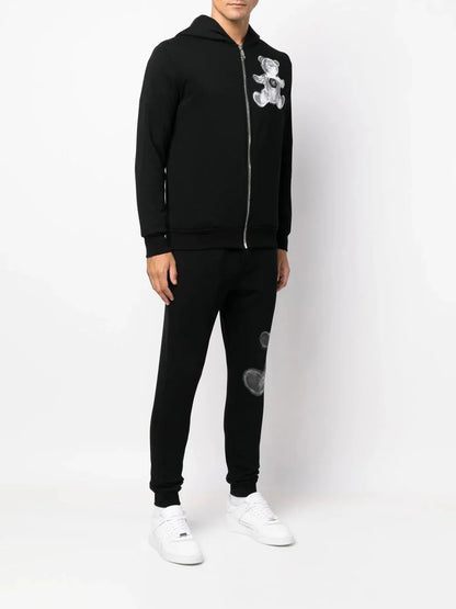 Teddy Print Hooded Tracksuit