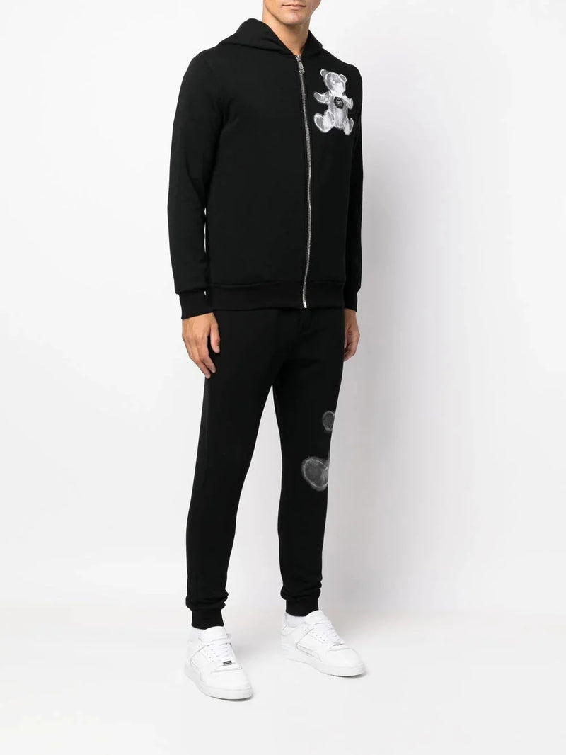 Teddy Print Hooded Tracksuit