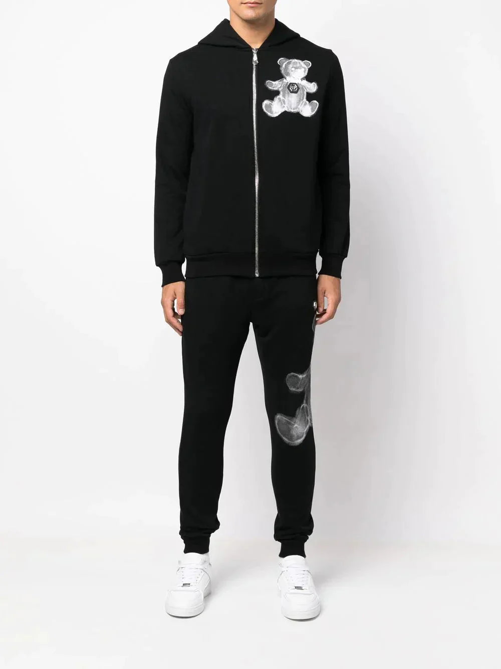 Teddy Print Hooded Tracksuit