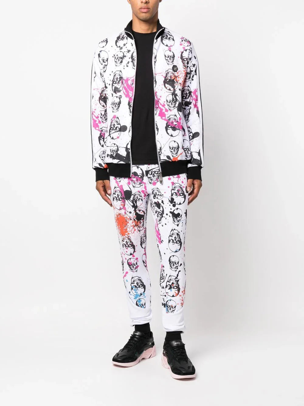 Skull Print Tracksuit Set