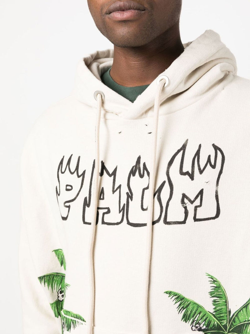 Logo Print Long Sleeve Hoodie