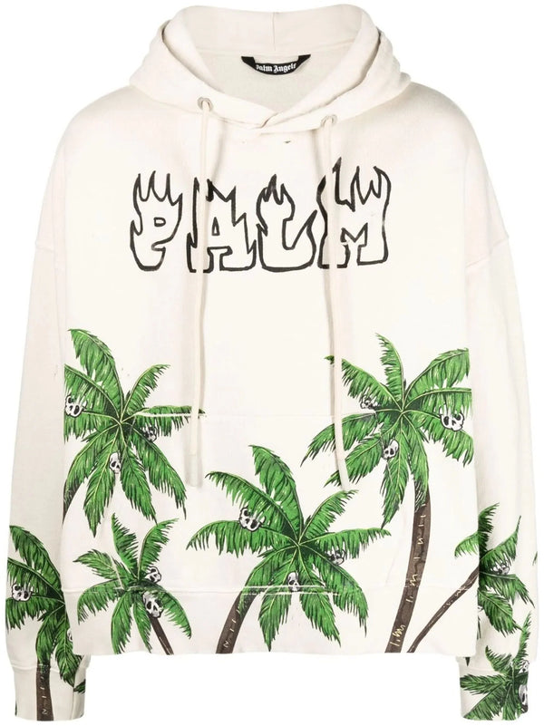 Logo Print Long Sleeve Hoodie