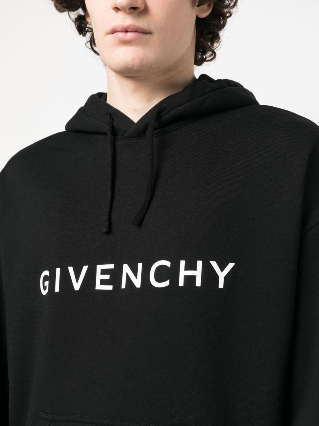 Logo Print Drawstring Hoodie