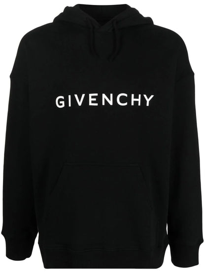 Logo Print Drawstring Hoodie