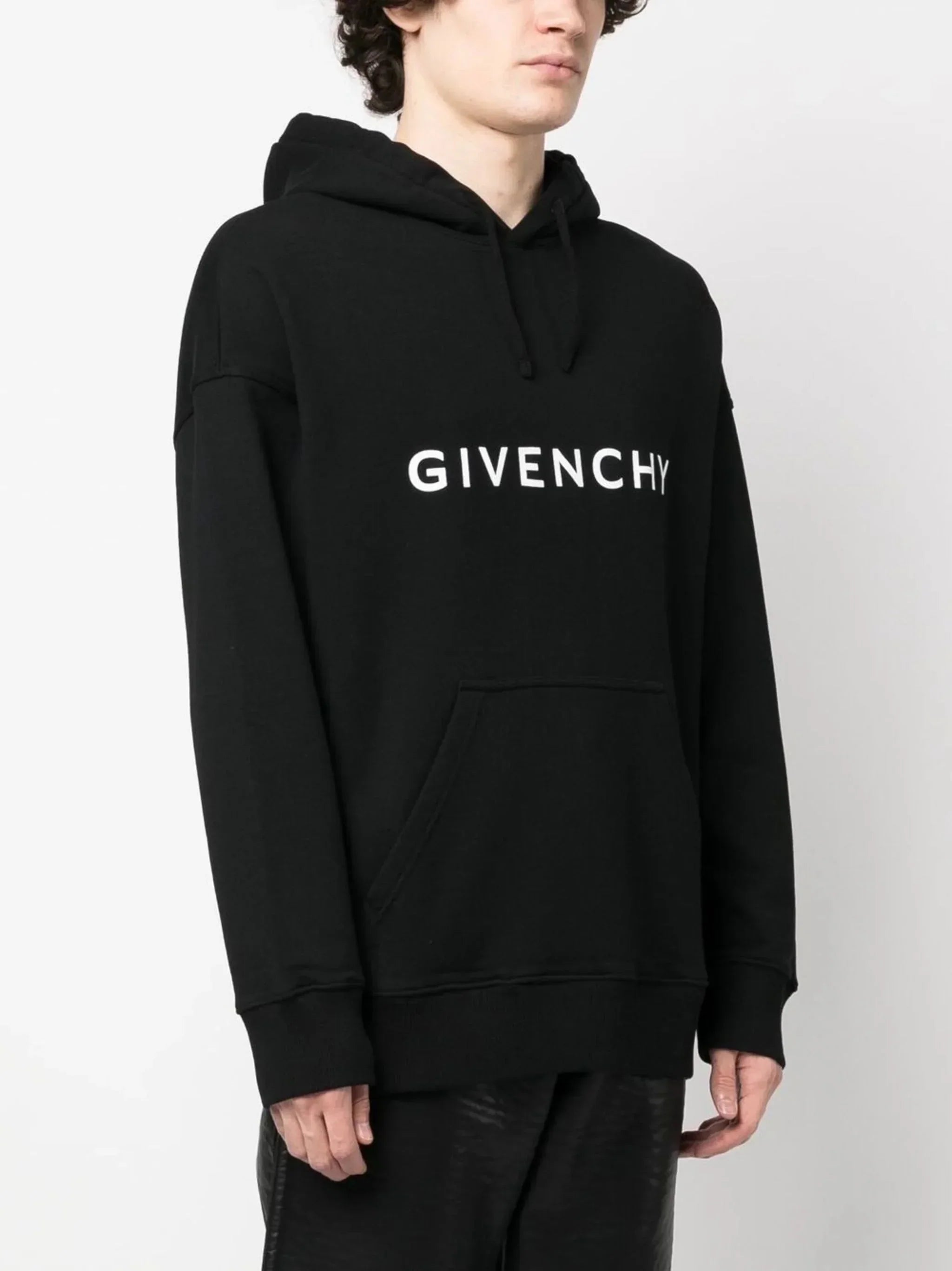 Logo Print Drawstring Hoodie