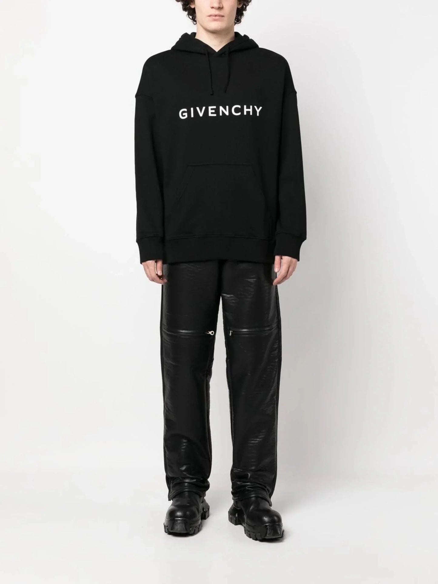 Logo Print Drawstring Hoodie