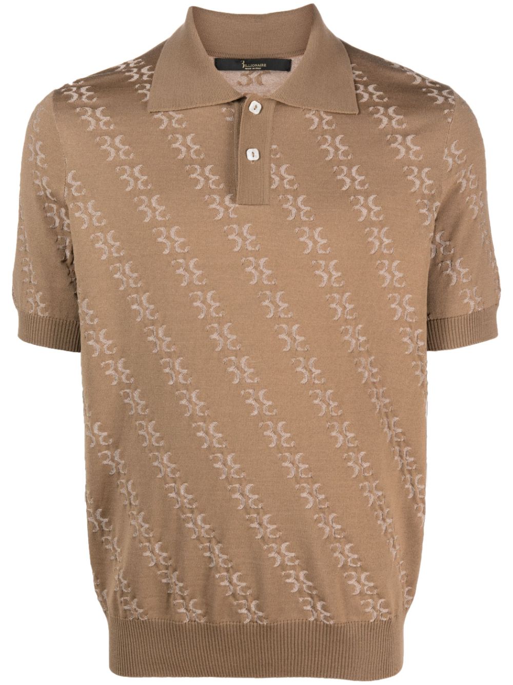 Merino-blend polo shirt