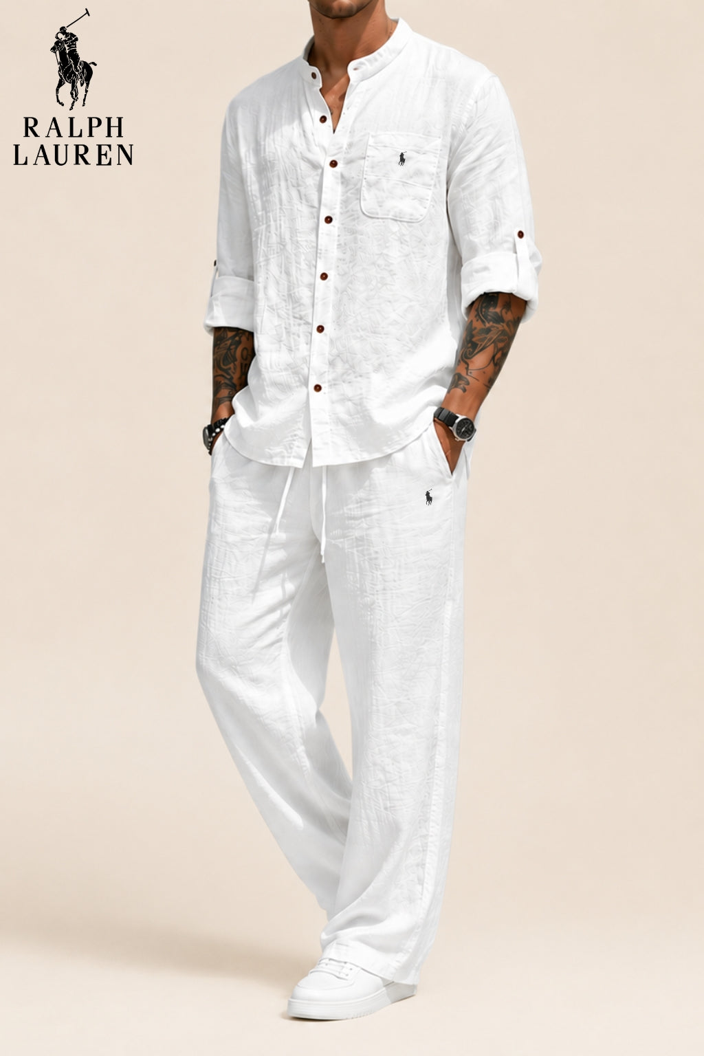 RL™ | Men's Linen-Cotton Casual Two-Piece Set