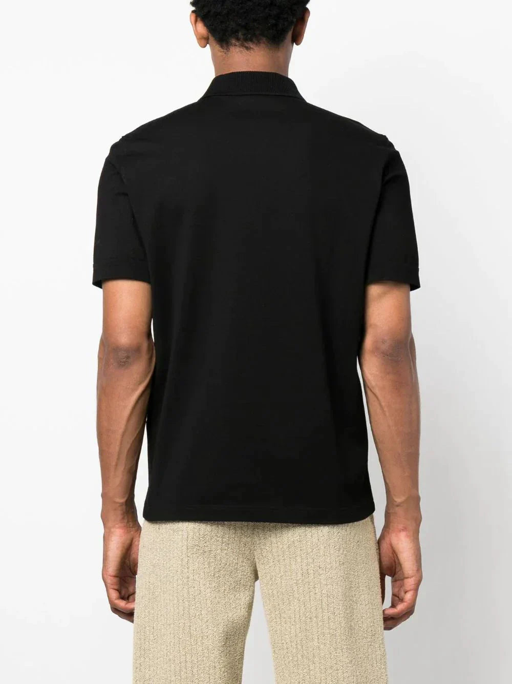 Half Zip Cotton Polo Shirt