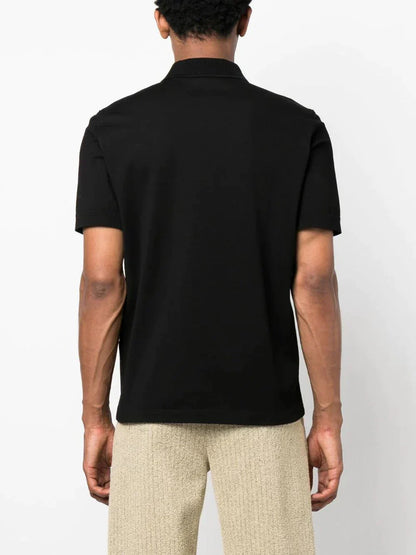 Half Zip Cotton Polo Shirt