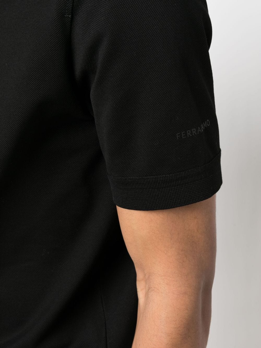 Half Zip Cotton Polo Shirt