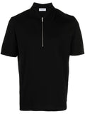 Half Zip Cotton Polo Shirt