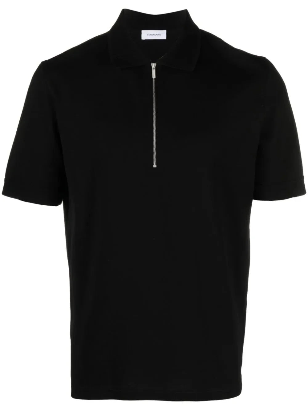 Half Zip Cotton Polo Shirt