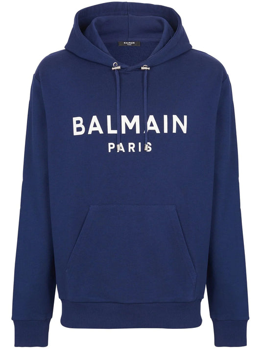 Logo Print Long Sleeved Hoodie