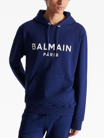 Logo Print Long Sleeved Hoodie