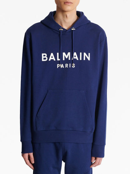 Logo Print Long Sleeved Hoodie
