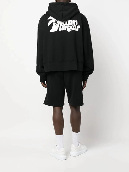 Logo Print Zip Up Hoodie
