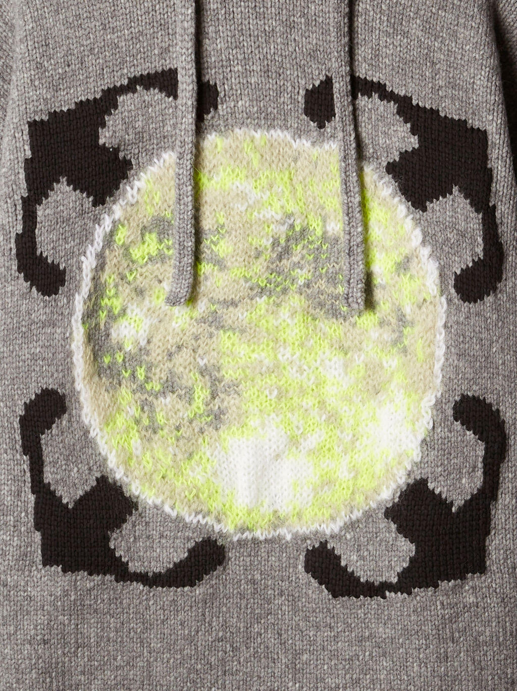 Arrows Motif Wool Hoodie