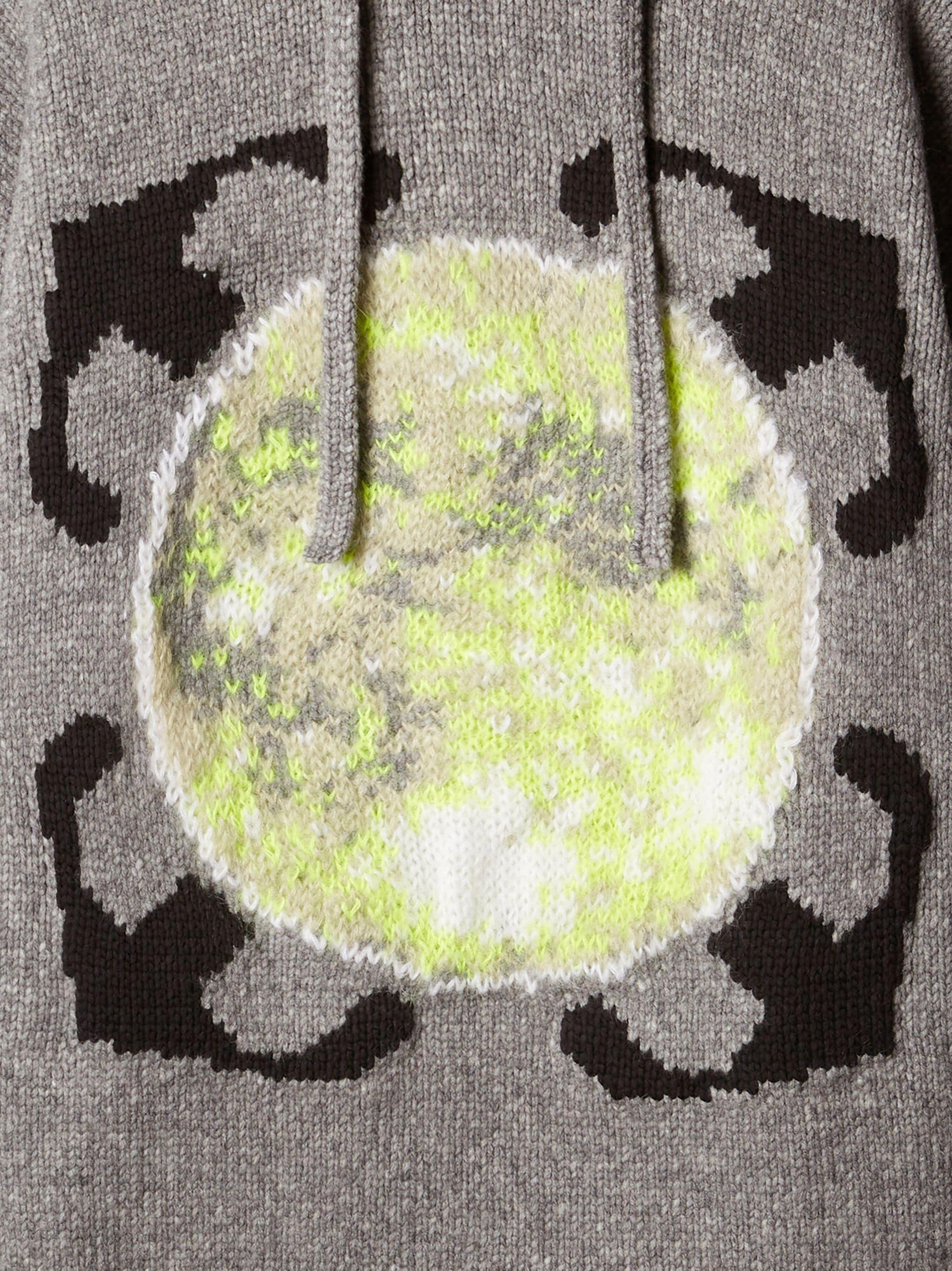 Arrows Motif Wool Hoodie