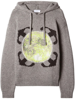 Arrows Motif Wool Hoodie