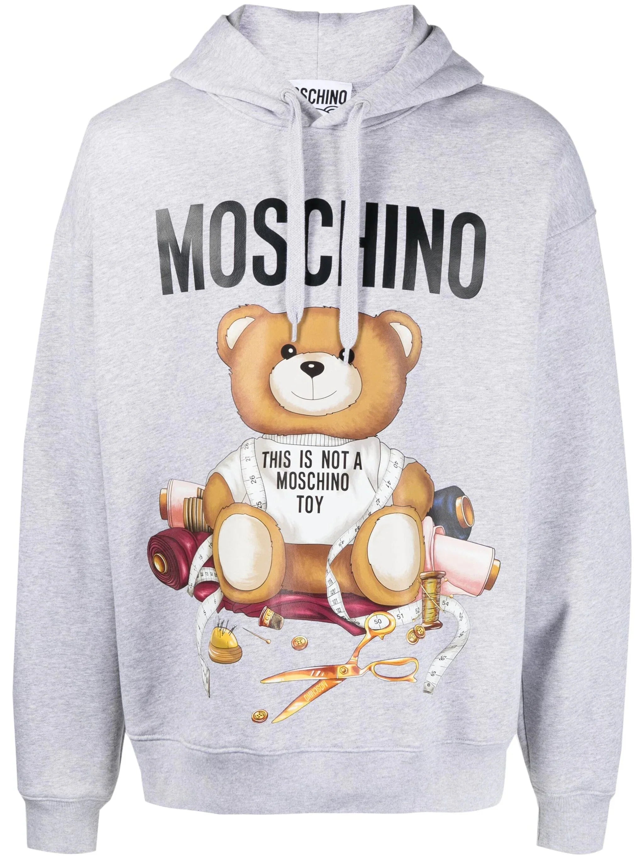 Teddy Bear Print Cotton Hoodie