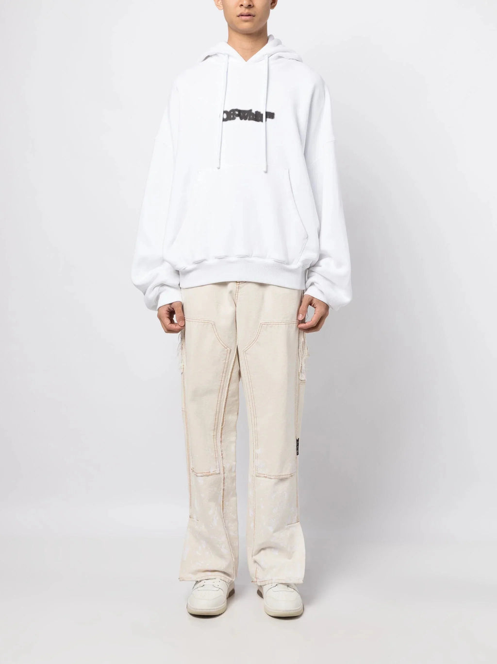 Logo Print Drawstring Hoodie