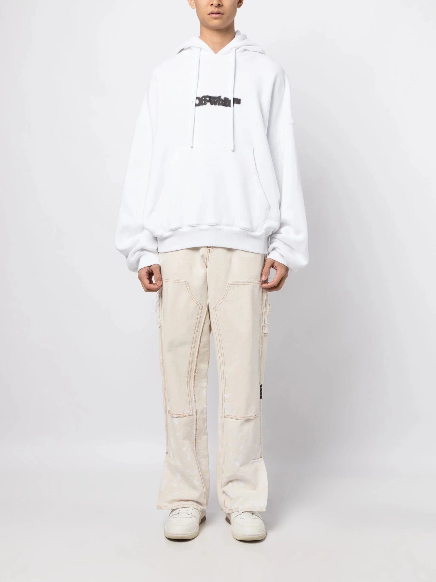 Logo Print Drawstring Hoodie