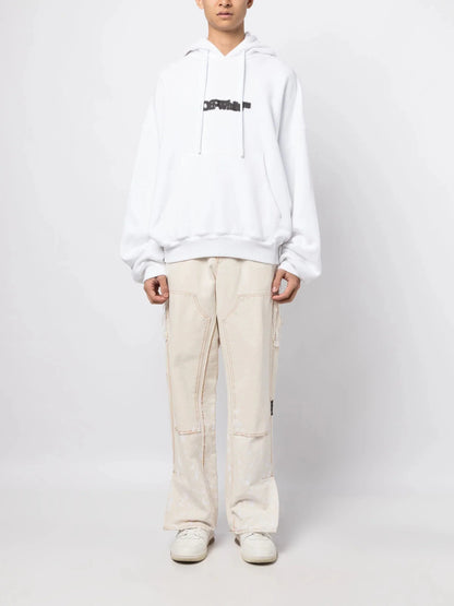 Logo Print Drawstring Hoodie