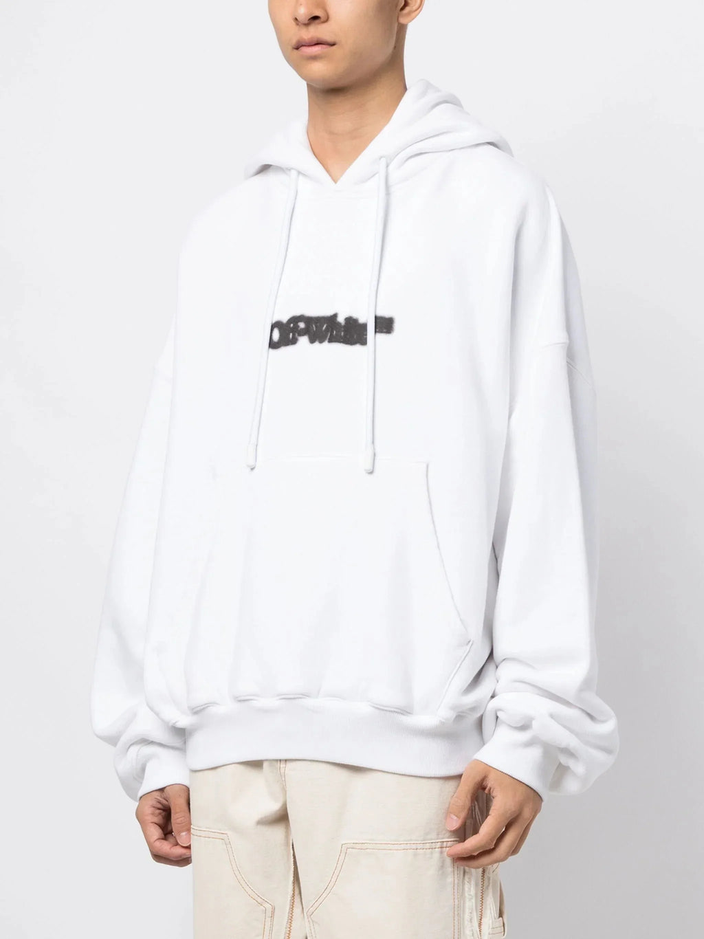 Logo Print Drawstring Hoodie