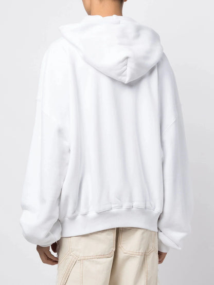 Logo Print Drawstring Hoodie