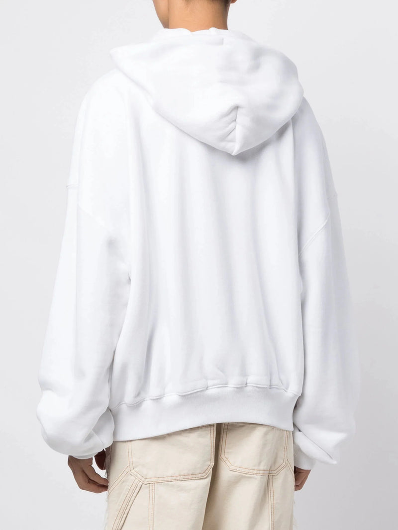 Logo Print Drawstring Hoodie