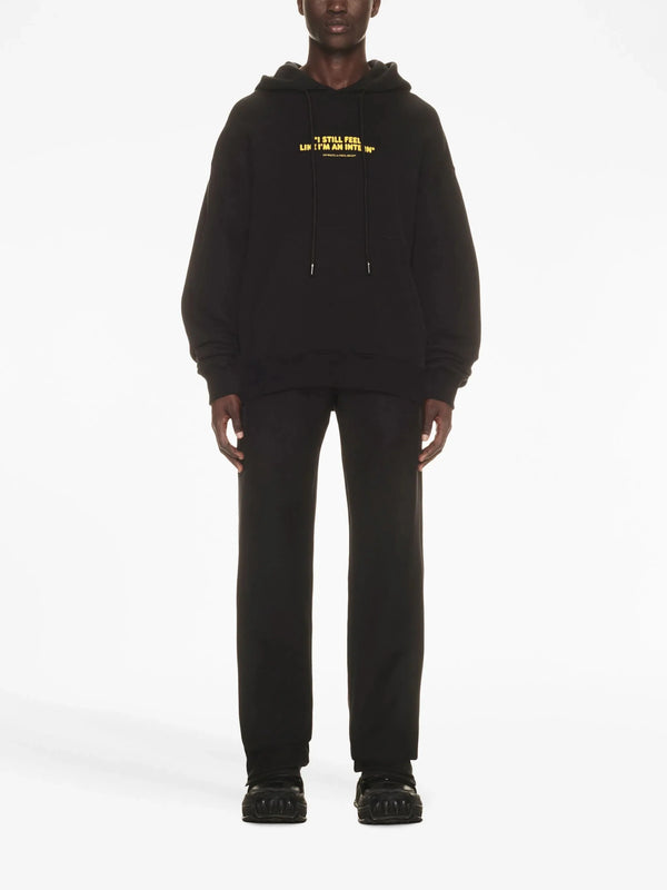 Intern Slogan Print Cotton Hoodie