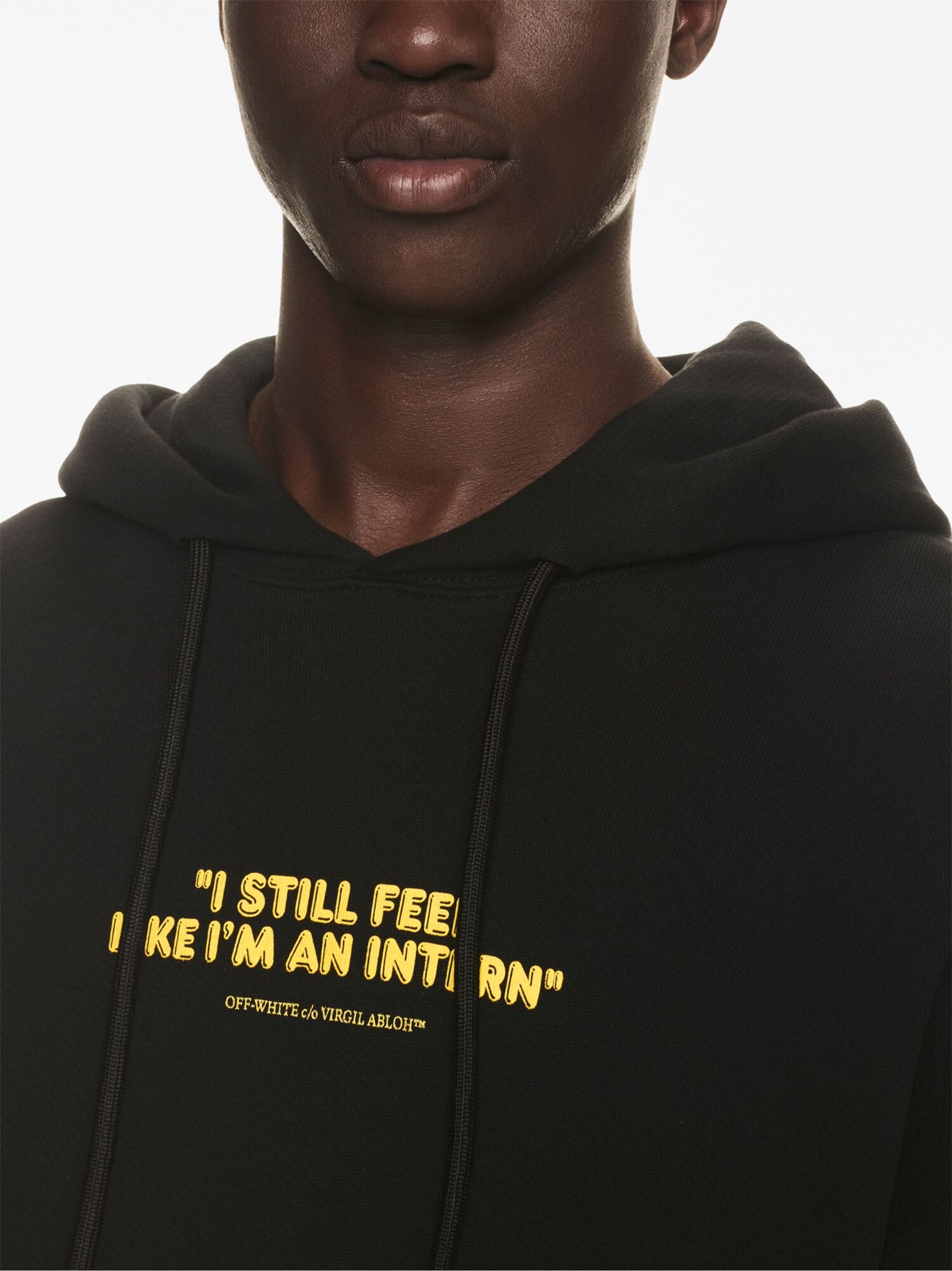 Intern Slogan Print Cotton Hoodie