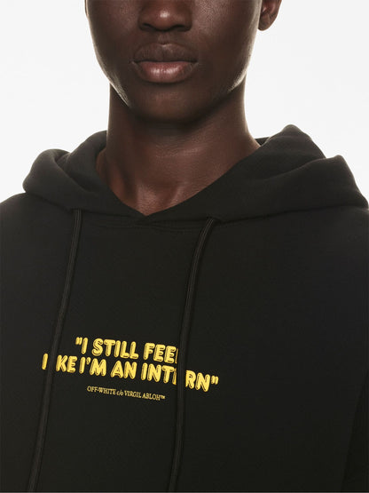 Intern Slogan Print Cotton Hoodie