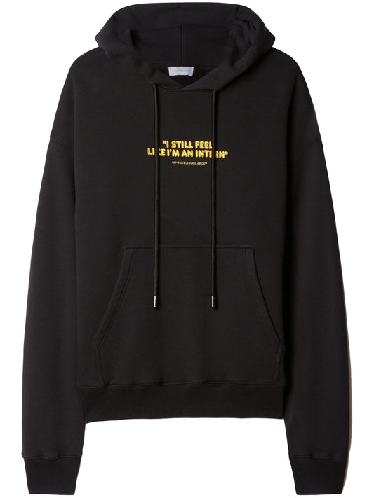 Intern Slogan Print Cotton Hoodie