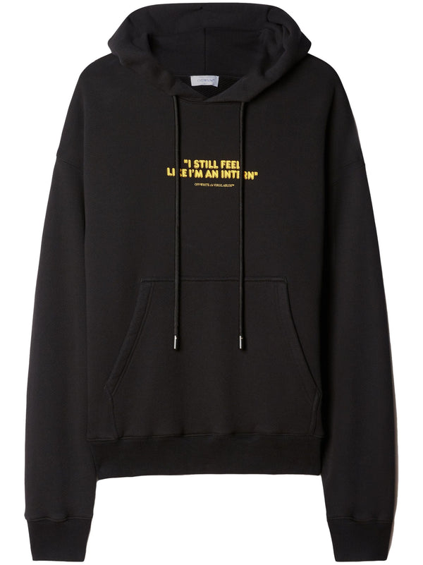 Intern Slogan Print Cotton Hoodie