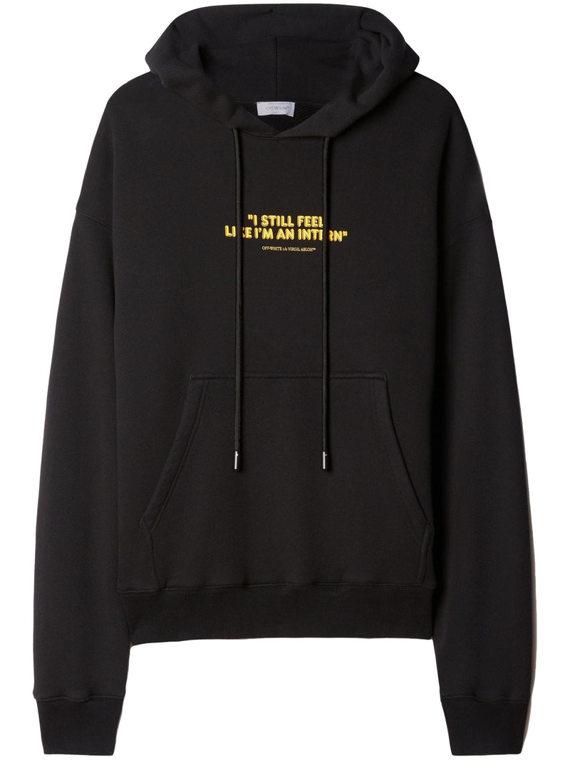 Intern Slogan Print Cotton Hoodie