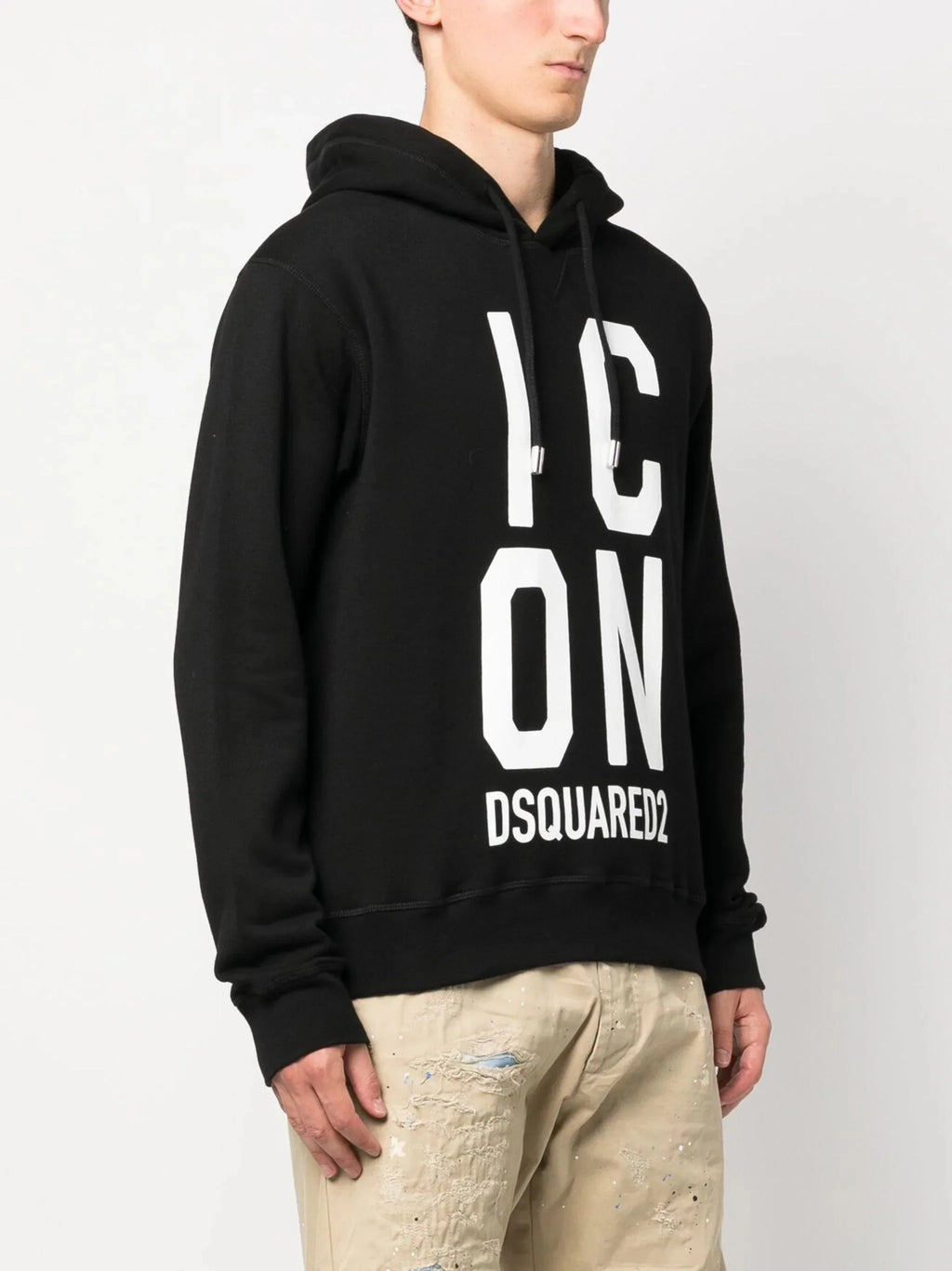 Icon Print Cotton Hoodie