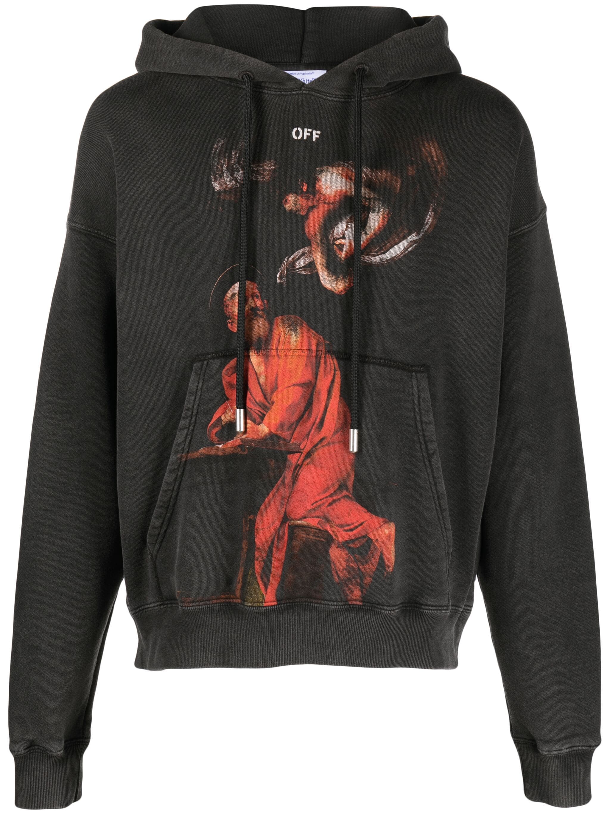 Saint Matthew Print Cotton Hoodie