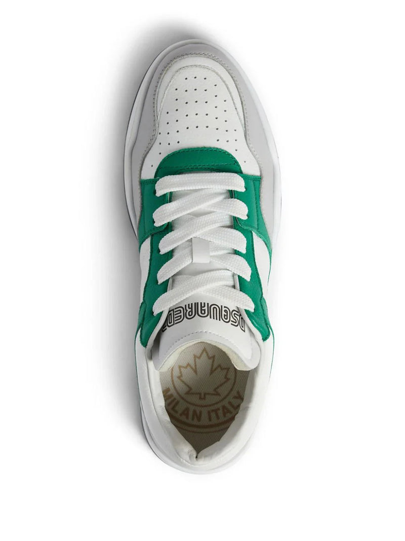 Panelled leather sneakers