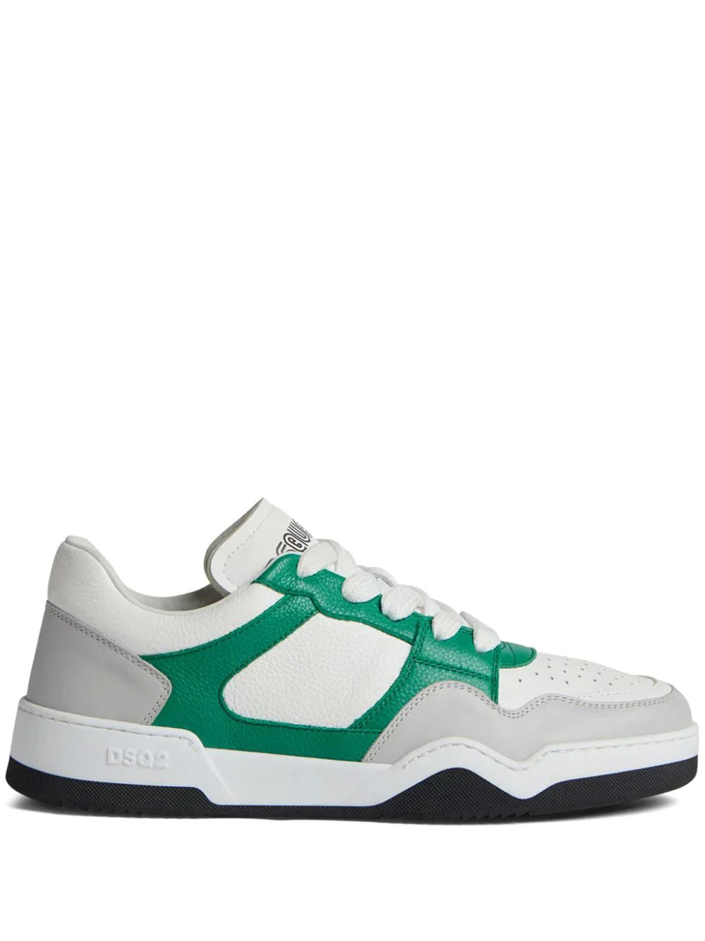 Panelled leather sneakers